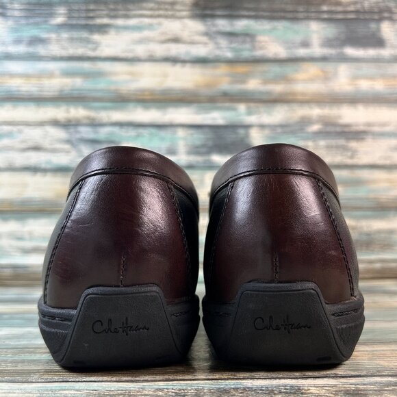 Cole Haan Tassel Loafers Shoes Mens Sz 9.5M Black Brown Leather Moc Toe Slip On. - Picture 5 of 10